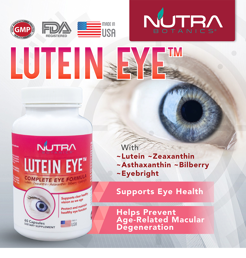 Lutein Eye Supplement Zeaxanthin, Astaxanthin, Bilberry, Eyebright VitaminMall